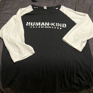 Mens Large 3/4 length Cotton Heritage tee